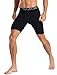 TELALEO 5 Pack Compression Shorts for Men Spandex Sport Shorts Athletic Workout Running Performance Baselayer Underwear Black L