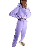 Fleece Tracksuit Set for Women Winter: 2 Piece Outfits Teen Girls Sweatsuits Hoodie Joggers...