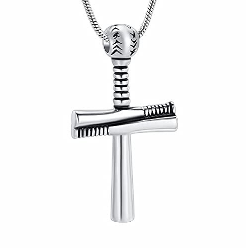 Bijoux pour hommes argent et pendentif pour cendres avec croix souvenir