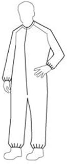 Dupont IC182BWHXL0025CS Coveralls with Bound Seams and Bound Neck, Clean Processed, X-Large, White (Pack of 25)