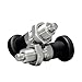 2PCS Push Fit Ball Nose Spring Plunger, M12x1.5 Stainless Steel Retractable Spring Plunger Return Knob Plunger Pin Non Lock Out Indexing Plunger for Industrial Equipment