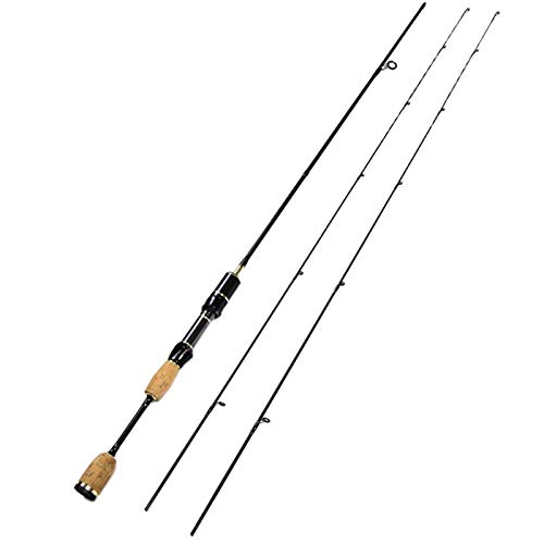 TENVORA CañA De Pescar,CañAs De Pescar Varilla de Pescar de Hilado 2 Consejos Varilla de Giro de Carbono 1.8m 0.8-5g Peso de señuelo 2-5LB Línea de Peso de Peso