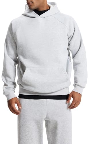 Men's Relaxed Fit Cotton Raglan Sleeve Hoodies Pullover Hooded