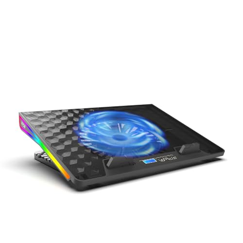 Tapis Refroidisseur pour Ordinateur Portable Gaming inca INC-608 Lumineux RVB à Écran LCD