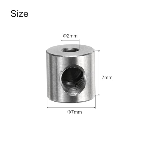 QUARKZMAN 20 Stück Schraubkragen 2mm Bohrung Schraubkragen, 7mm Außendurchmesser, 7mm Breite, Bohrbegrenzer, Tiefenkragen für Edelstahlbohrer