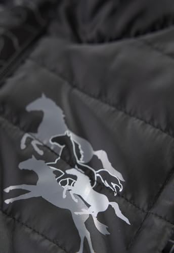 Kerrits Kids Round Up Reversible Quilted Equestrian Vest – Warm Kids Horse Riding Vest for Winter, Fun Horse Print Design3