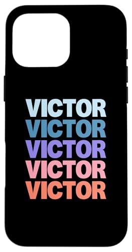 Funny Modern Repeated Text Design Victor �X�}�z�P�[�X iPhone 16 Pro Max �p