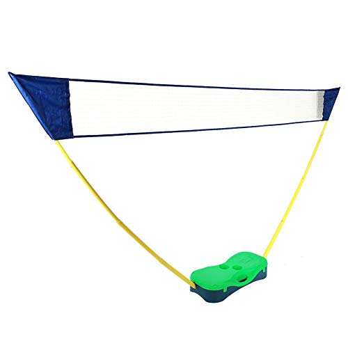 Rede de badminton, rede de badminton dobrável removível, concreto verde leve para grama de entreteni