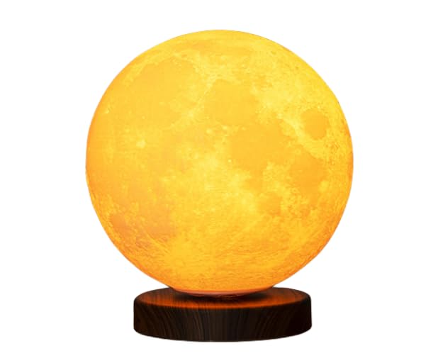 Amazon.co.jp : cuton 月ライト 自動回転 3Dプリント 直経18cm 回転式