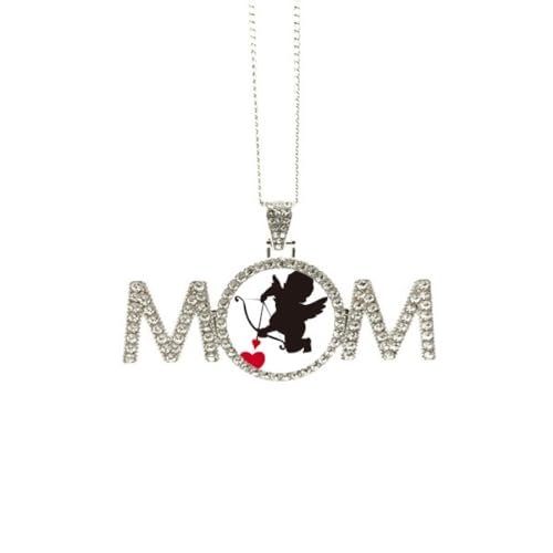 Collier ange Cupidon en cœur M bijou raffiné fête des mères et grand-mère