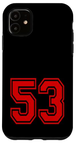 No.53 Red Sports Team Style �X�}�z�P�[�X iPhone 11 �p