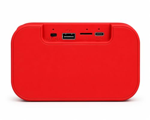 Image of ModishOmbre Roar 14W High-Output Bluetooth Speaker | FM Radio | DSP Tuned Audio | Dual 7W Dynamic Drivers | 10H Playtime | TWS Stereo Pairing | TF /USB /FM Support | Built-in Mic (Red)