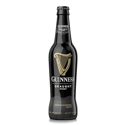 Guinness Draught Cerveza Ale Negra Irlandesa Pack Botella, 24 x 33cl