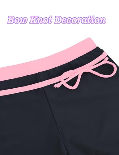 Girls Swimsuits 2 Piece Summer Boyshort Bathing Suit Rash Guard Swimwear for Kids Child Beach with Sun Protection4