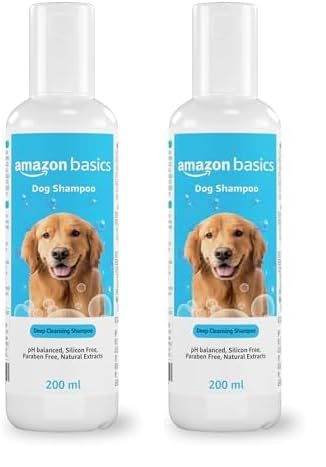 Amazon Basics Deep Cleansing Shampoo for Dogs, with Natural Extracts, pH Balanced (Pack of 2)