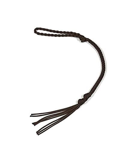 riding quirt hand braided walnut brown riding crop