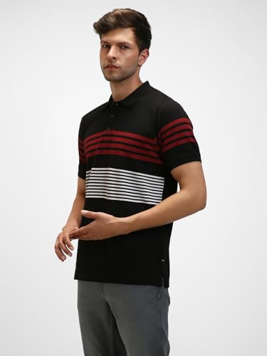 Image of Dennis Lingo Men's Cotton Solid Regular Fit Mandarin Collar Short Sleeve Polo Tshirt