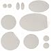 aZengear Parches de Reparación de Nylon de Autoadhesivo | Parche Impermeables para Chaqueta de Plumón, Tienda, Bolsa, Ropa, Reparar Agujeros (11 Piezas, Blanco Piedra)