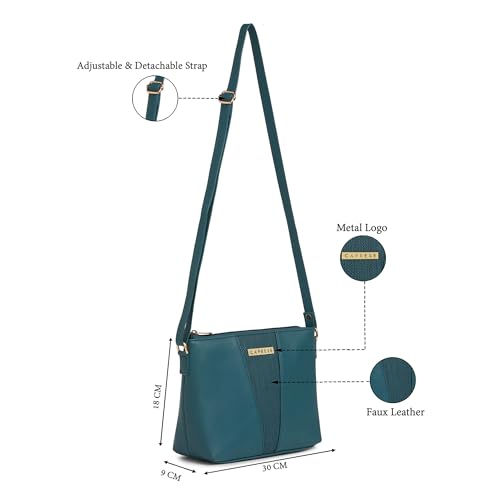Image of Caprese Reagan Medium Sling Bag for Women with Adjustable Strap & Zipper Closure for Comfortable Wear | Versatile Handbag for Everyday Use, Travel, and Special Occasions