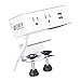 Desk Power Desktop Charging Station 2 Port USB Charger Station and 2 Outlet Power Strip with 10-Foot Cord, White Finish