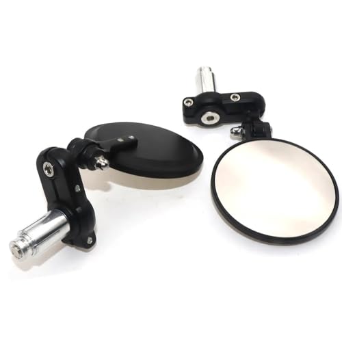 Rétroviseurs moto 22mm universels embout de guidon miroir noir