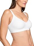 Warners Blissful Benefits Underarm-Smoothing With Seamless Stretch Wireless Lightly Lined Bra, White, X-Large