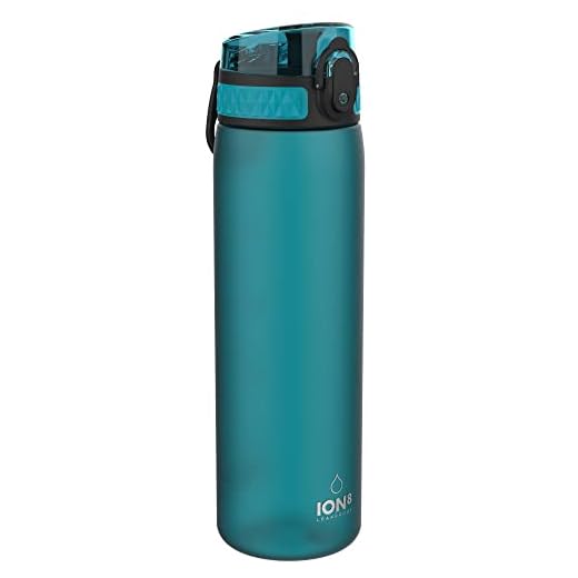 Ropa y accesorios deportivos 82 Ion8 Botella Agua, 500ml, a Prueba de Fugas, Fácil de Abrir, Cerradura Segura, Apta para Lavavajillas, Sin BPA, Asa de Transporte, Fácil de Limpiar, Neutro en Carbono, Aqua