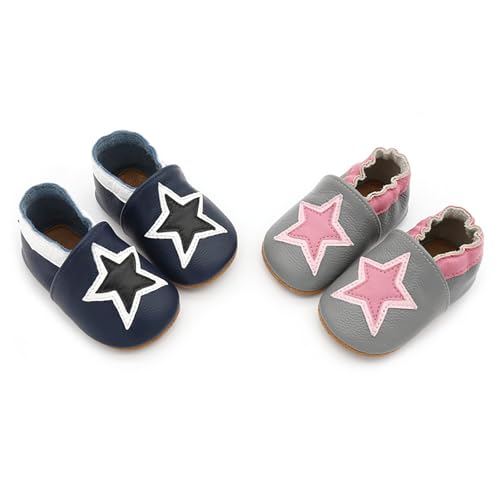 Baby Slippers First Walkers Low Cut Star Solid Cartoon Pattern Elastic Band Cute Infant Slippers2