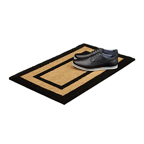 Relaxdays Long Coir Doormat with Anti-Slip PVC Underside for Balcony Hallway Veranda Patio Welcome Mat Size: 75 x 45 x 1.5 cm - Image 4