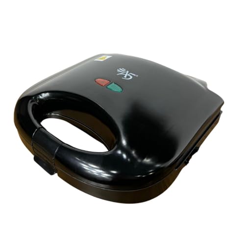Sanduicheira e Grill Elétrica Inox Preta Antiaderente 110v (110, ...