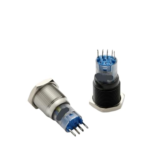 Interrupteur à bouton-poussoir 16mm de précision noir mat 24V Latching