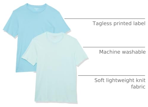 Image of Amazon Essentials Men's Slim-Fit Crewneck Short Sleeve Cotton T-Shirts