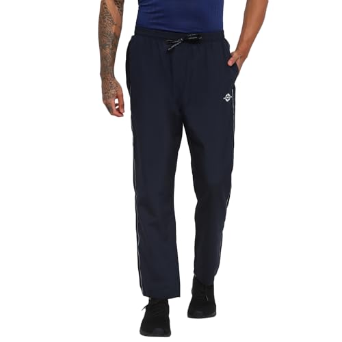 Image of Nivia Men Striped Pants /Running & Sports Trackpants /Polyester Fabric Pants with Elastic Closure