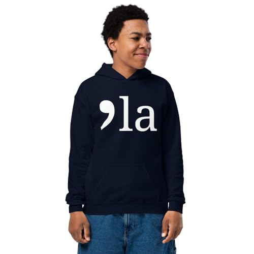 Comma La (Youth heavy blend hoodie) Kamala Harris Walz 2024 for kids boys or girls Election 2024