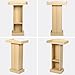 BEQUZON Farmhouse Lectern Podium Stand with Heavy Base, 41.5H x 23.6W x 15.7D inches, Light Oak