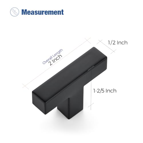 Image of Ravinte 20 Pack Kitchen Matte Black Cabinet Handles Single Hole Center Stainless Steel Square Cabinet Pulls for Dresser Drawer Cupboard Handles with Screwdriver
