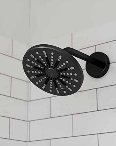 Design House 582718-Blk Ian Modern 8-Inch 2-Function Showerhead, Matte Black #TOP1