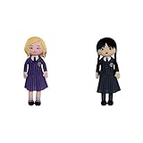 Just Play Wednesday & Enid Large 15.5-inch Plush Dolls Bundle - Wednesday Addams and Blonde Enid Nevermore Academy Roommates, Kids Toys Ages 3 Up