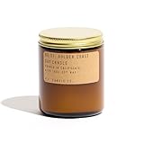 P.F. Candle Co. Classic Standard Scented Soy Wax Candle (7.2 oz) 40-50 Hour Burn Time, Amber Glass Jar, Made in The U.S.A. (Golden Coast)