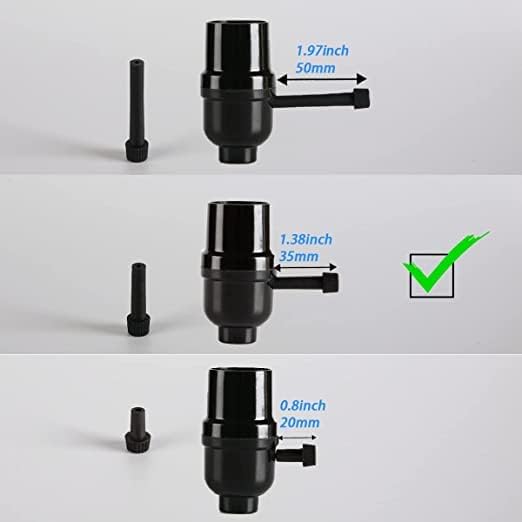Miniatura 4 de 4 paquetes de reemplazo estándar de interruptor de lámpara, soporte de lámpara de encendidoapagado de perillas de interruptor de repuesto (4