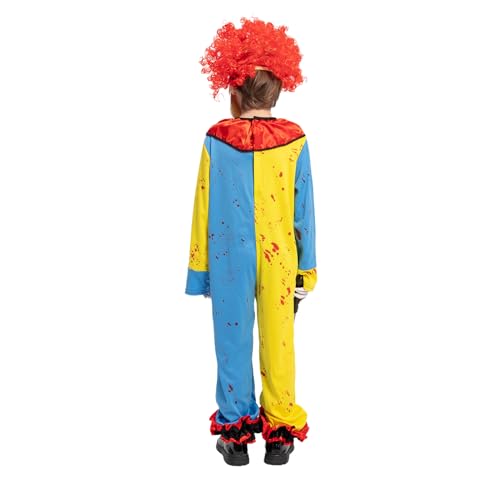 Disfraz completo de payaso aterrador para niños miniatura 5