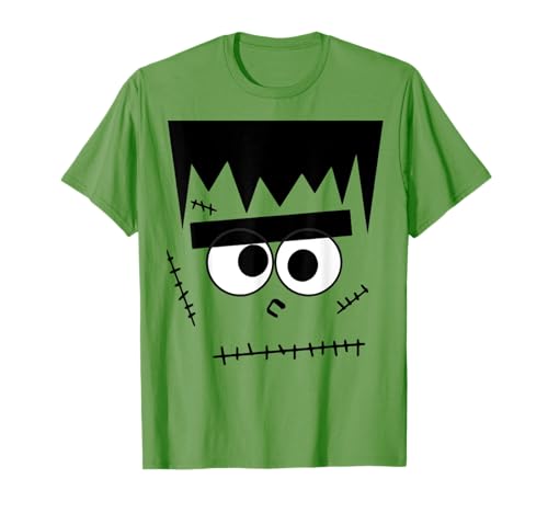 Monster Munster Face tee Frankenstein Disfraz de Halloween Camiseta