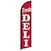 Fresh Deli Windless Full Sleeve Banner Swooper Flag - Perfect for Businesses, Stores, Shops, etc