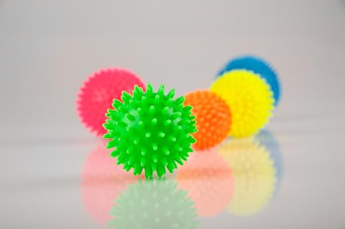 Igelball Massageball Reflexzonen Massage Selbstmassage soft 8 cm neon-gelb – Ansicht 6