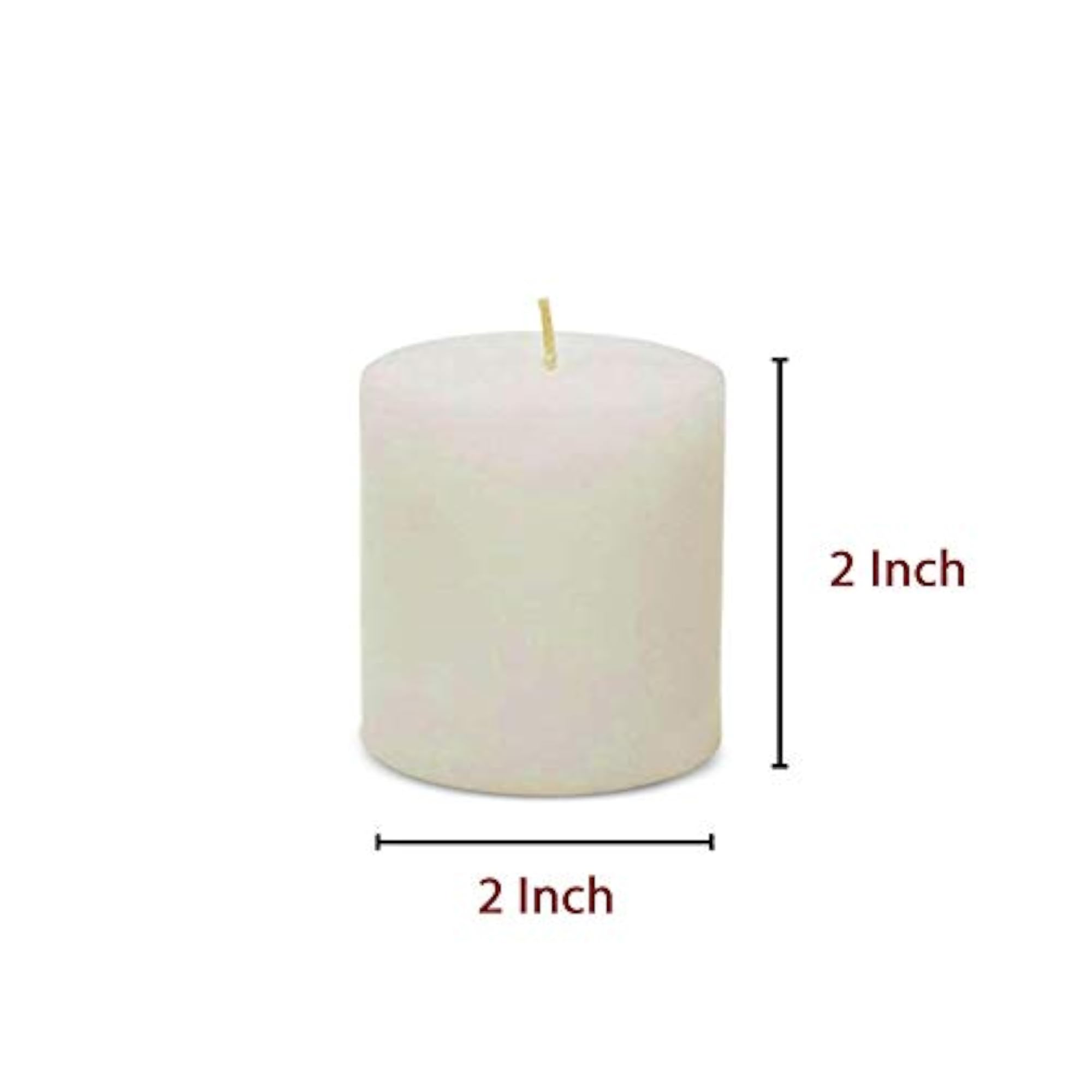 Unscented White Pillar Candle, 2x2 Inch