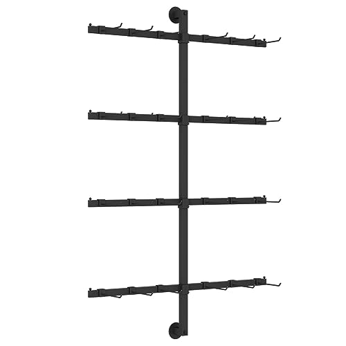 LXBAMKEA Retail Display Racks, Wall-Mounted Sock Rack, Clothing Store Commercial Shelves, Slippers Underwear Mobile Phone Cases Accessories Storage Hanging Rack, Boutique Wall Shelf (Color : Black,