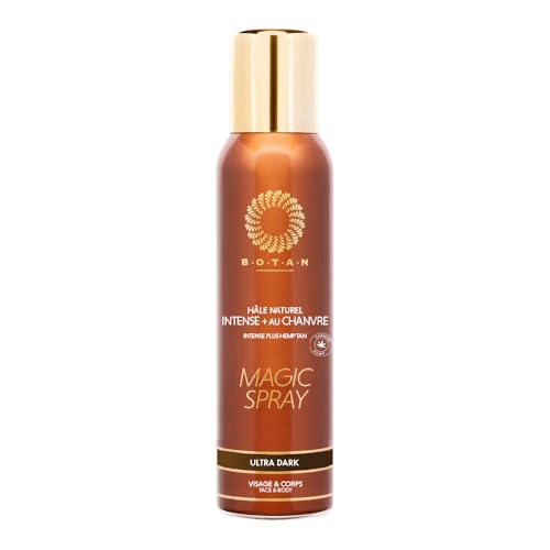 BOTAN Cosmetics - Spray Autobronceador Intenso con Aceite de Cáñamo 125 mL - Bronceado natural y luminoso - Acción anti-envejecimiento - Vegano y sin alcohol