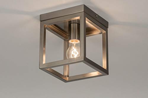 Preisvergleich Produktbild Lumidora Deckenleuchte Modern Stahlgrau Metall