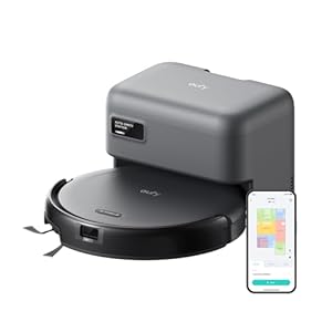 eufy C10 Robot Vacuum Self Emptying, 8 Weeks Hands Free, Advanced Smart Mapping with LiDAR Navigation, 2.85-Inch Slim Design, Powerful Suction, Edge Expansion Brush for Pet Hair