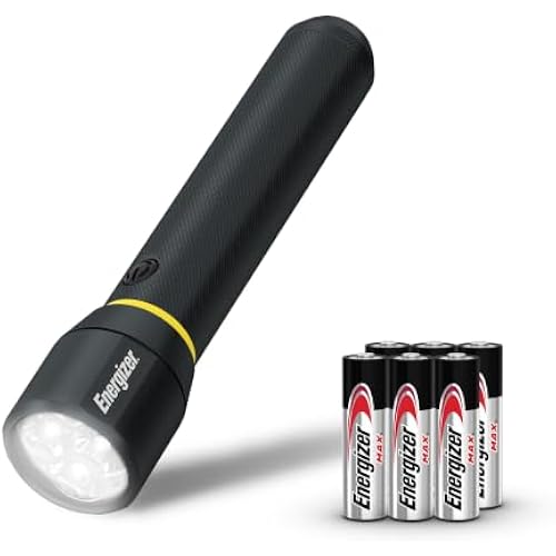 Energizer LED Flashlight Vision PRO, Ultra Bright 1000+ Lumens, IPX4 Water Resistant, Aircraft-Grade Aluminum LED Light, Rugged Metal Flash Light for Outdoors, Emergency Power Outage, Black